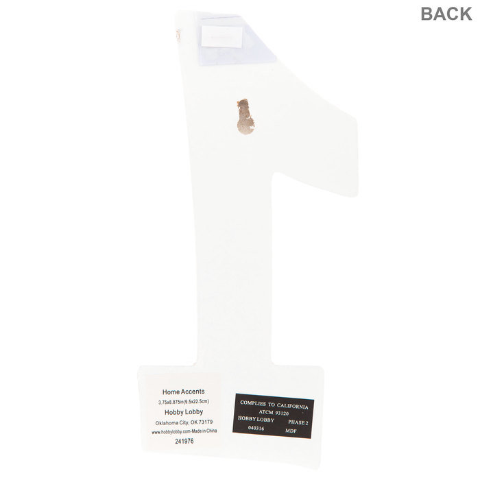 White Wood Number Wall Decor 1 Hobby Lobby 241976
